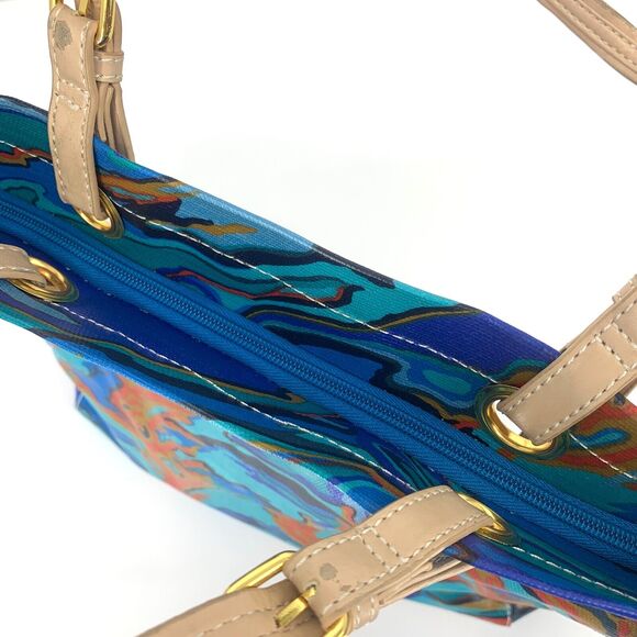 Sakroots Artists Circle Coral Reef Zippered Tote Bag Coated Canvas - Picture 5 of 8